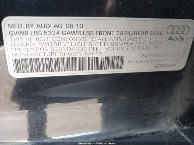 2011 AUDI A6 WAUBVAFB9BN021411 Photo 8