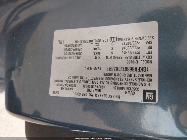 2007 GMC YUKON XL 1500 1GKFK66807J163891 Photo 8