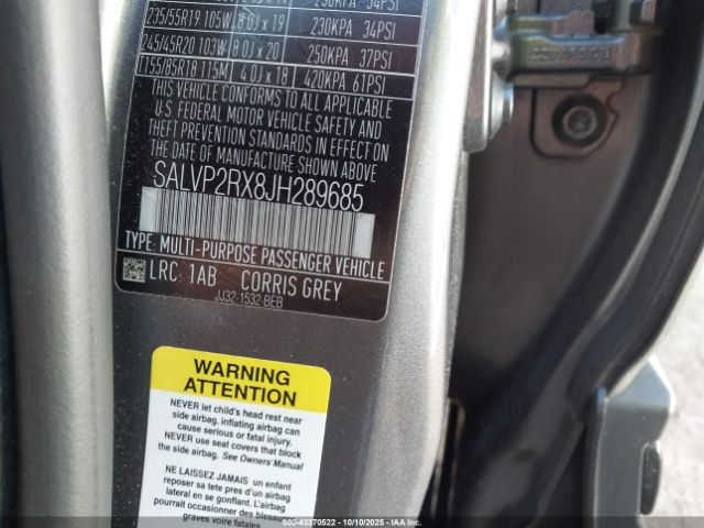 2018 LAND ROVER RANGE ROVER EVOQUE SALVP2RX8JH289685 Photo 8