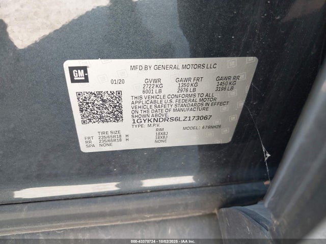 2020 CADILLAC XT5 1GYKNDRS6LZ173067 Photo 8