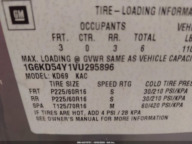 1997 CADILLAC DEVILLE 1G6KD54Y1VU295896 Photo 8