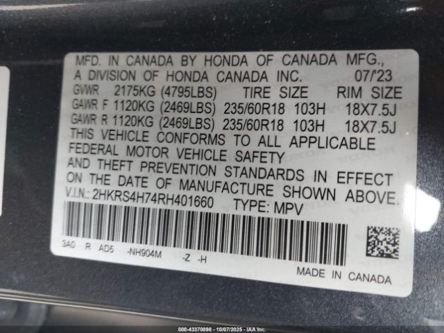 2024 HONDA CR-V 2HKRS4H74RH401660 Photo 8