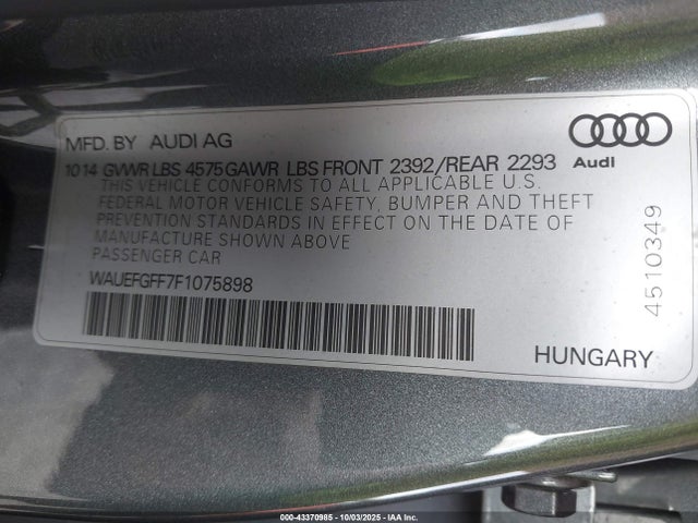 2015 AUDI A3 WAUEFGFF7F1075898 Photo 8