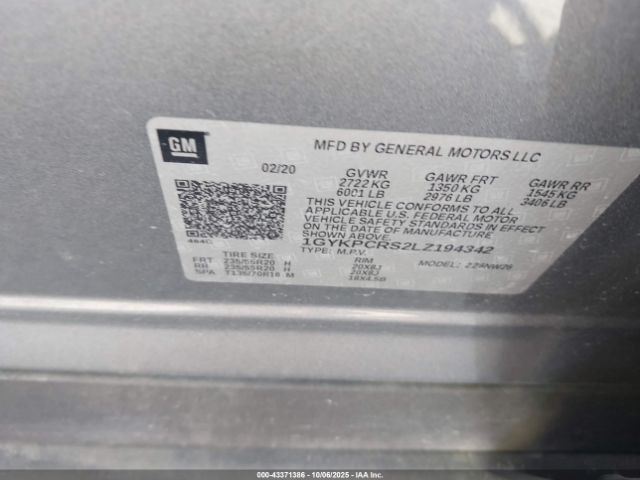 2020 CADILLAC XT6 1GYKPCRS2LZ194342 Photo 8