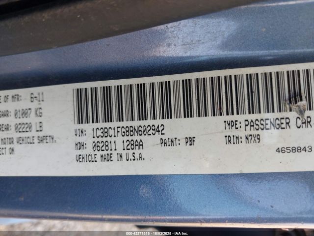 2011 CHRYSLER 200 1C3BC1FG8BN602942 Photo 8