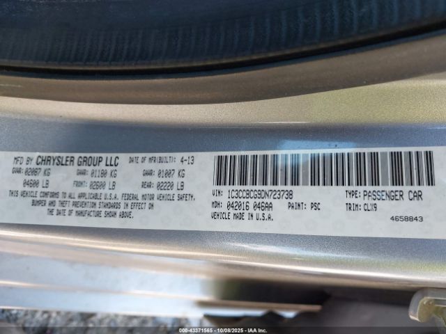 2013 CHRYSLER 200 1C3CCBCG9DN723738 Photo 8