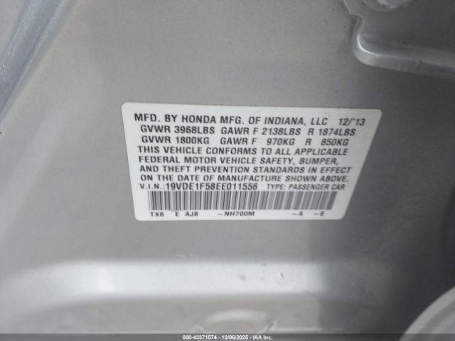 2014 ACURA ILX 19VDE1F58EE011556 Photo 8