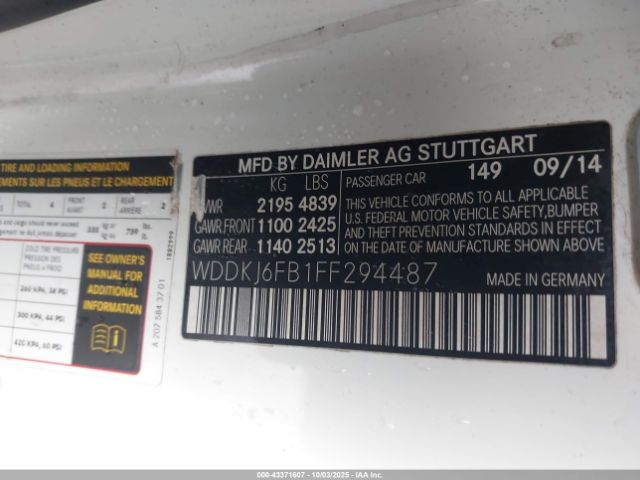 2015 MERCEDES-BENZ E 400 WDDKJ6FB1FF294487 Photo 8