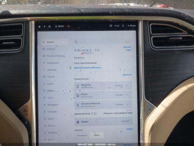 2014 TESLA MODEL S 5YJSA1H1XEFP40091 Photo 6