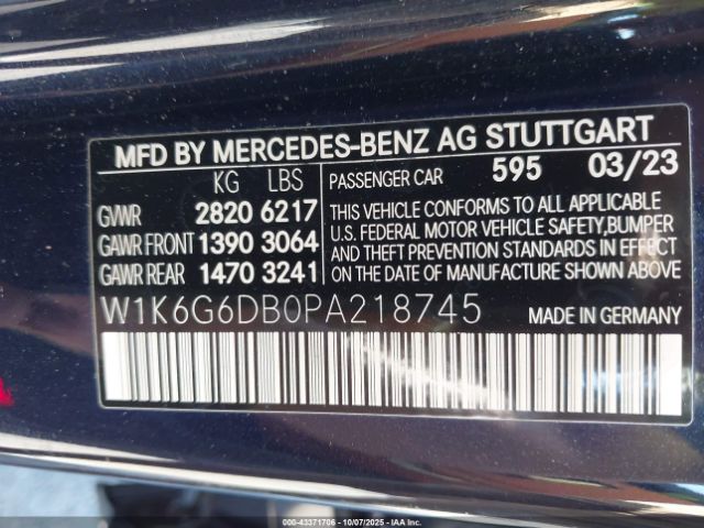 2023 MERCEDES-BENZ S 500 W1K6G6DB0PA218745 Photo 8