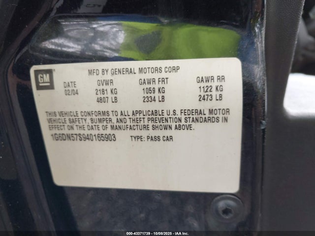 2004 CADILLAC CTS-V 1G6DN57S940165903 Photo 8