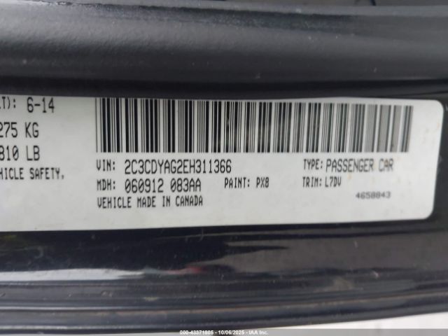 2014 DODGE CHALLENGER 2C3CDYAG2EH311366 Photo 8