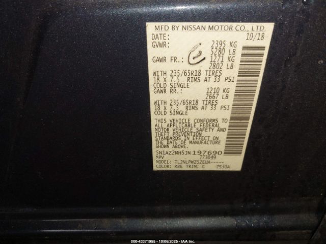 2018 NISSAN MURANO 5N1AZ2MH5JN197690 Photo 8