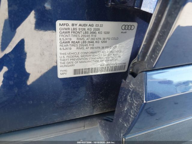 2022 AUDI Q3 WA1DECF3XN1100396 Photo 8