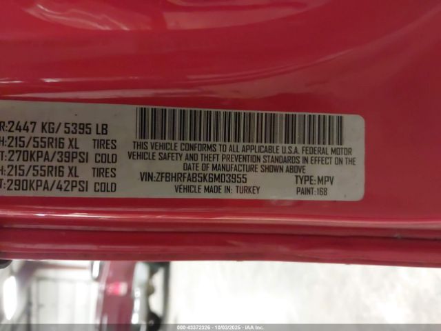 2019 RAM PROMASTER CITY ZFBHRFAB5K6M03955 Photo 8