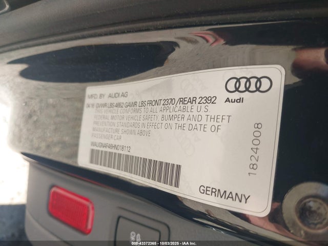 2017 AUDI A4 WAUGNAF46HN018112 Photo 8