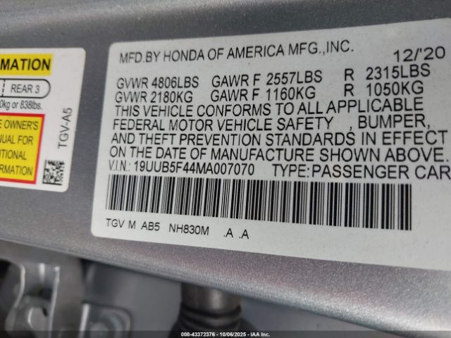 2021 ACURA TLX 19UUB5F44MA007070 Photo 8