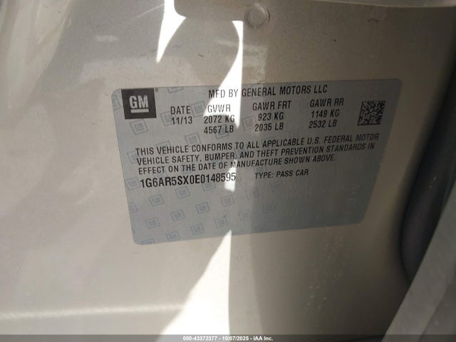 2014 CADILLAC CTS 1G6AR5SX0E0148595 Photo 8