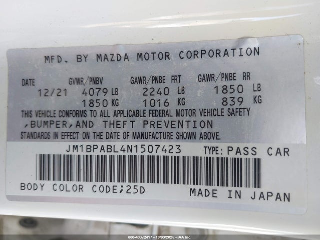 JM1BPABL4N1507423 Mazda py