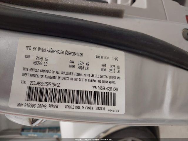 2005 CHRYSLER 300C 2C3JA63H15H615492 Photo 8