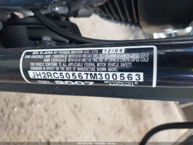 2007 HONDA VT750 JH2RC50567M300563 Photo 9