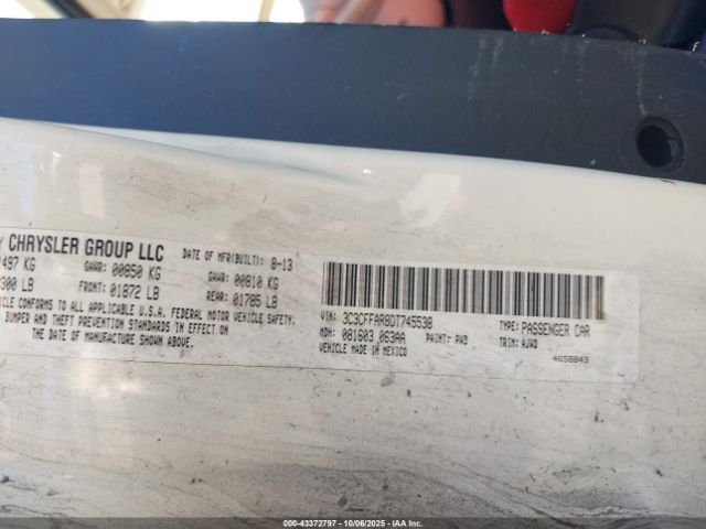 2013 FIAT 500 3C3CFFAR8DT745538 Photo 8
