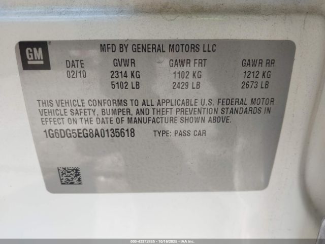 2010 CADILLAC CTS 1G6DG5EG8A0135618 Photo 8