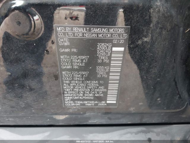 2020 NISSAN ROGUE KNMAT2MT4LP541012 Photo 8