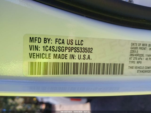 2023 JEEP GRAND WAGONEER L 1C4SJSGP9PS533502 Photo 8