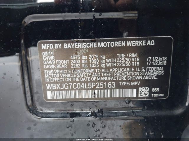 2020 BMW X1 WBXJG7C04L5P25163 Photo 8