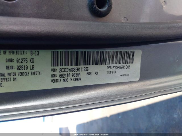 2014 DODGE CHALLENGER 2C3CDYAG8EH111656 Photo 8