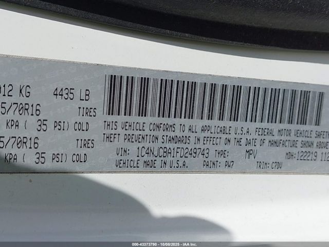 2015 JEEP COMPASS 1C4NJCBA1FD249743 Photo 8