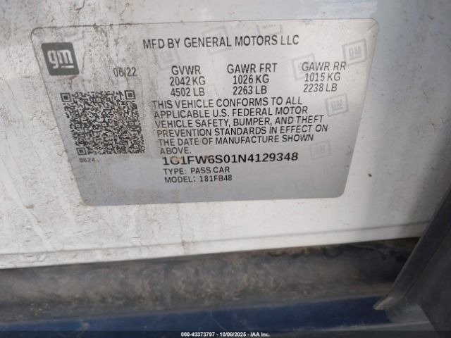 2022 CHEVROLET BOLT EV 1G1FW6S01N4129348 Photo 8