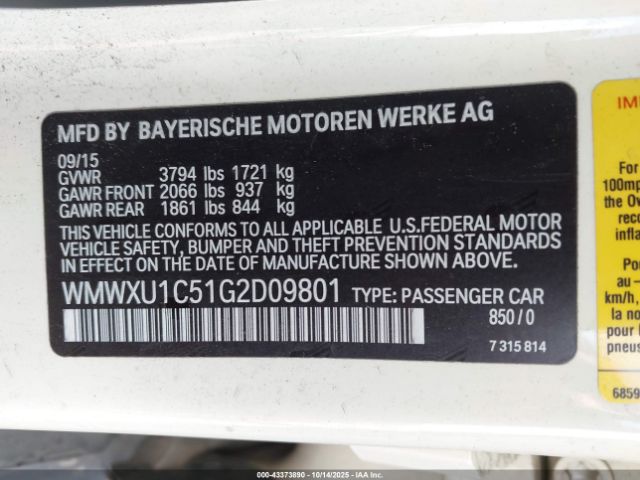 2016 MINI HARDTOP WMWXU1C51G2D09801 Photo 8