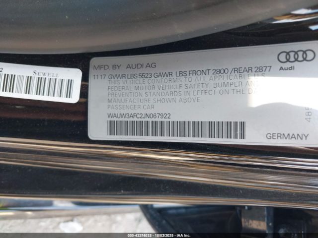 2018 AUDI A7 WAUW3AFC2JN067922 Photo 8