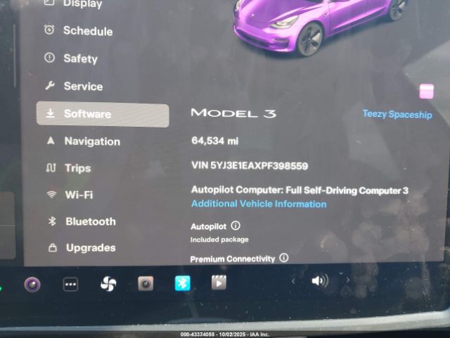 2023 TESLA MODEL 3 5YJ3E1EAXPF398559 Photo 6