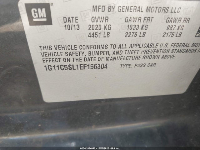 Chevrolet lkw 2014 1G11C5SL1EF156304 Image 9