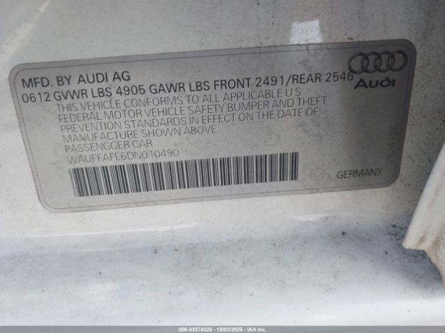 2013 AUDI A4 WAUFFAFL6DN010490 Photo 8