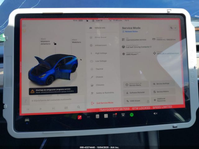 2022 TESLA MODEL Y 7SAYGDEE6NF387059 Photo 6