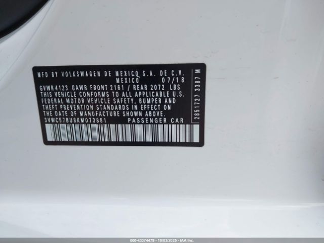 2019 VOLKSWAGEN JETTA 3VWC57BU8KM073881 Photo 8