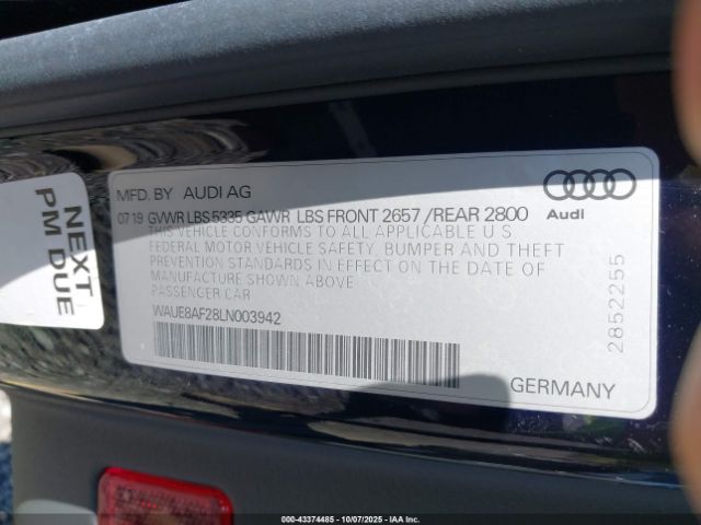 2020 AUDI A6 WAUE8AF28LN003942 Photo 8