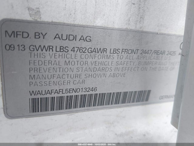 2014 AUDI A4 WAUAFAFL5EN013246 Photo 8