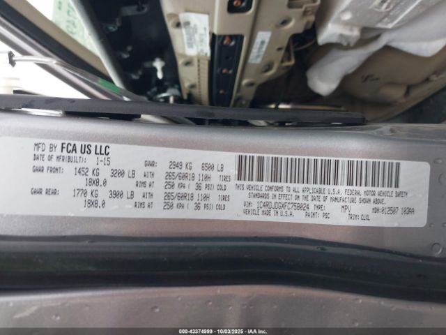 2015 DODGE DURANGO 1C4RDJDGXFC758024 Photo 8