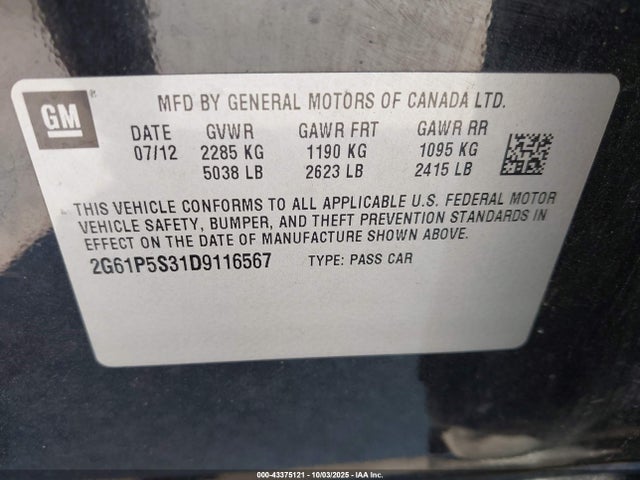 2013 CADILLAC XTS 2G61P5S31D9116567 Photo 8