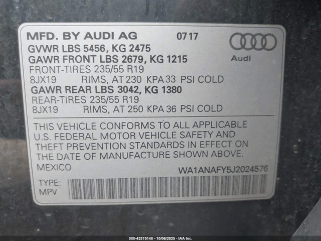 2018 AUDI Q5 WA1ANAFY5J2024576 Photo 8