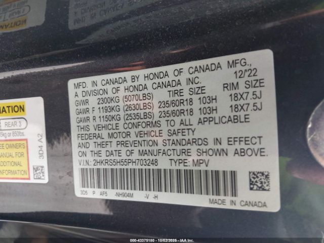2023 HONDA CR-V HYBRID 2HKRS5H55PH703248 Photo 8