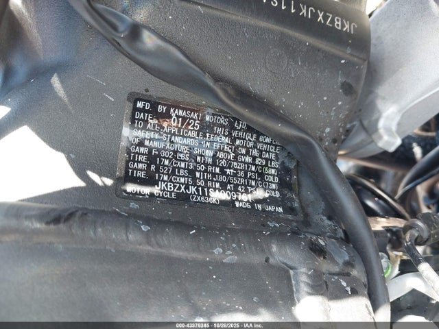 JKBZXJK11SA009761 Kawasaki Ninja Zx-6r
