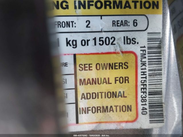 2015 FORD EXPEDITION EL 1FMJK1HT5FEF38140 Photo 8