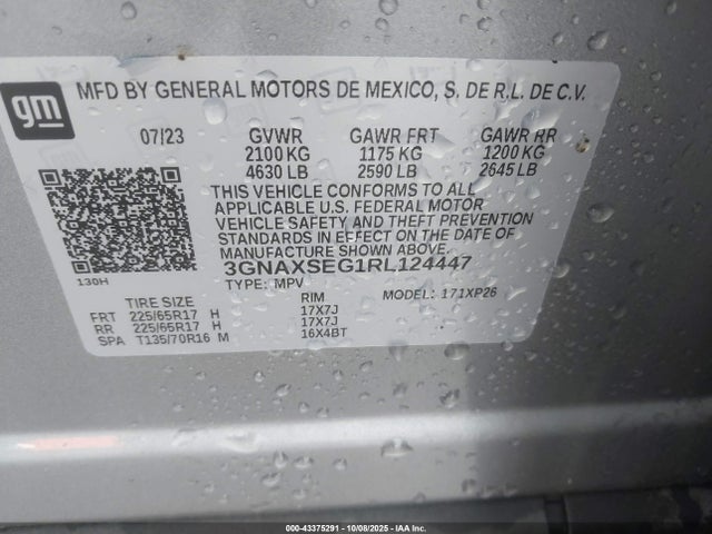 Chevrolet lsd 2024 3GNAXSEG1RL124447 Image 9