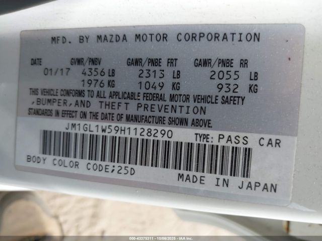 2017 MAZDA MAZDA6 JM1GL1W59H1128290 Photo 8